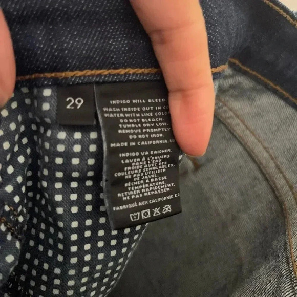 J Brand Aidan Boyfriend Jeans Ringer Wash Dark Blue Denim Sz 29 - Picture 7 of 10